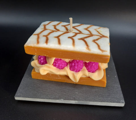 Bougie Millefeuille Framboise / Caramel