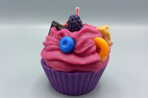 Bougie Cupcake Parfum Framboise Caramel